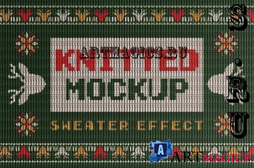 1# Knitted Sweater Effect Mockup - GPX496N