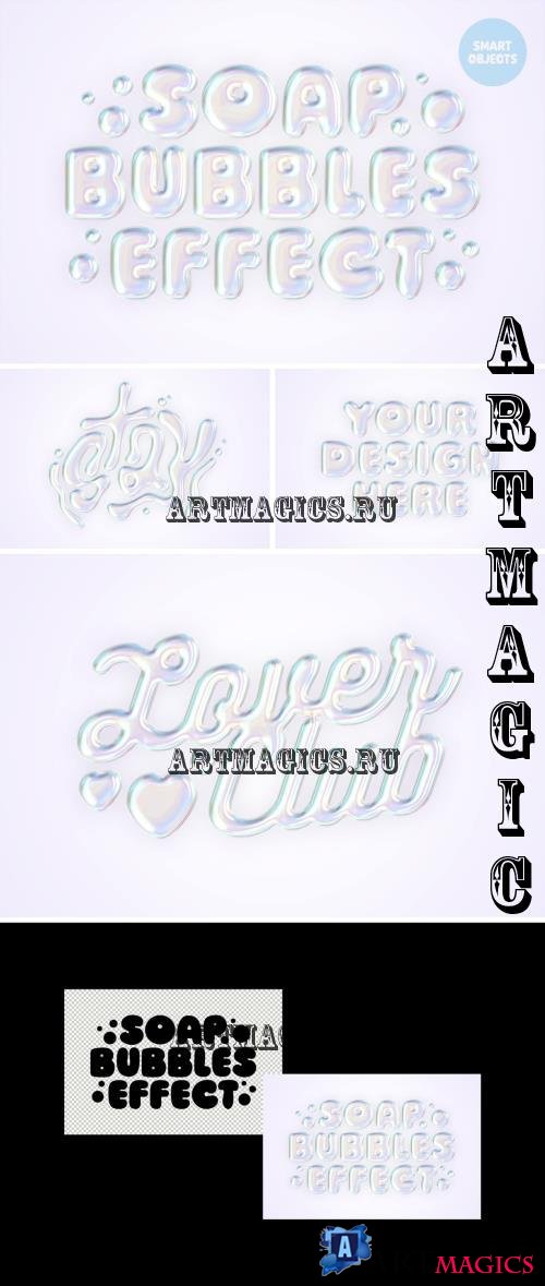 Soap Bubbles Text & Logo Effect - 289143415