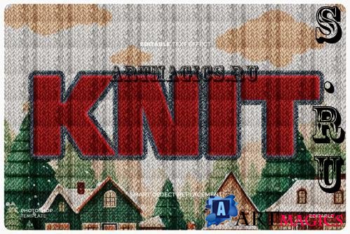 Knitting Text & Logo Effect - WKNWBUA