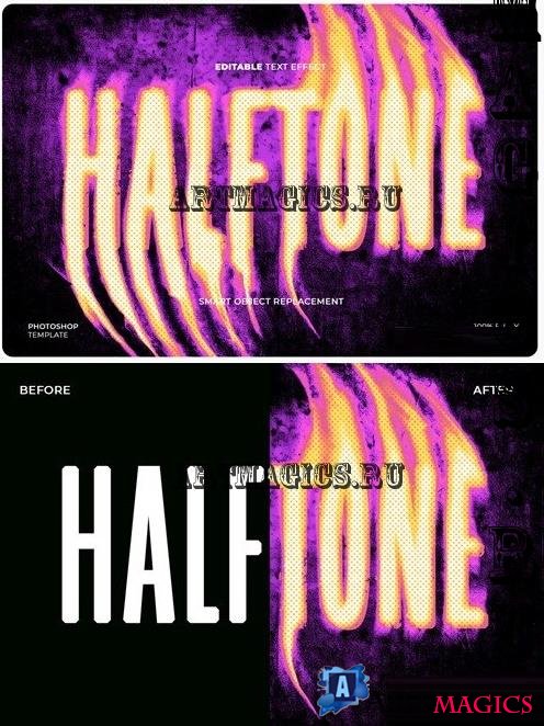 Liquid Halftone Text Effect - RA55CEC