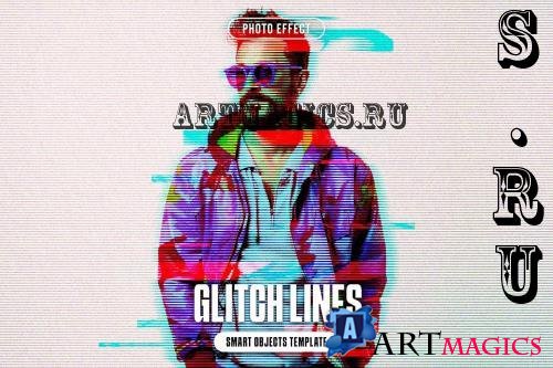 Glitch Lines Photo Effect - 289431852 - NXBNKQE