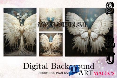 Wings Feather Studio Backdrop Overlays - 9