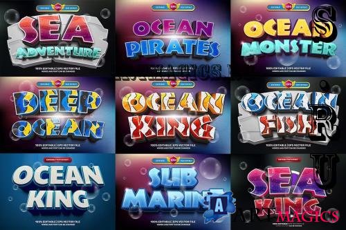 Ocean Cartoon 3D Text Effect - 10959620 - TACFQD7