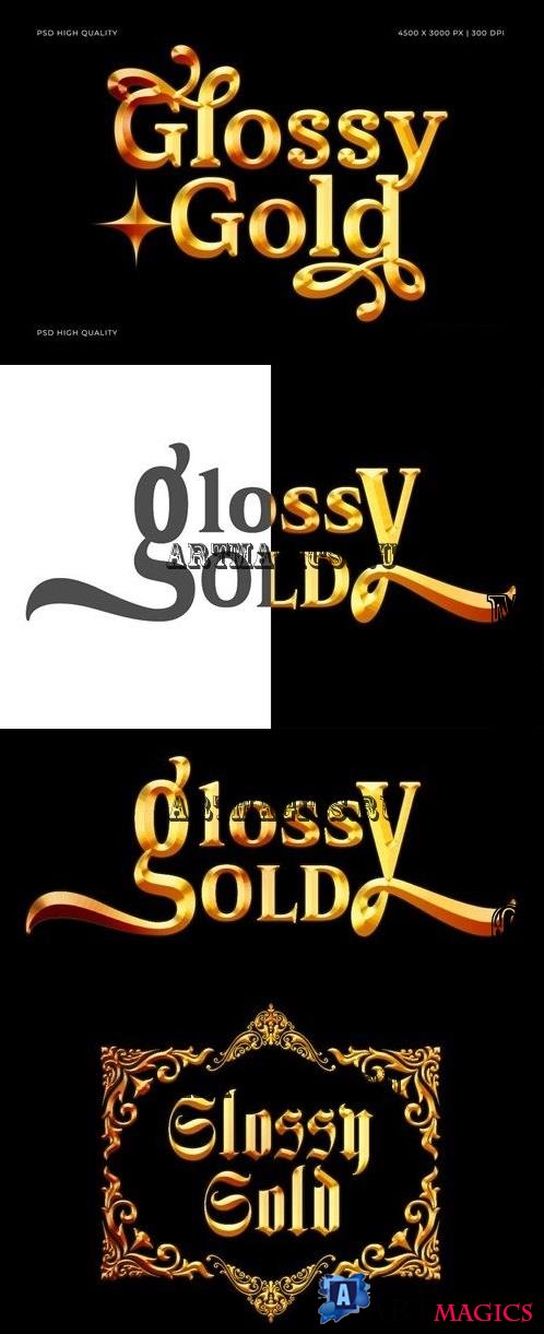 Glossy Gold Text & Logo Effect - 290292309 - CD8JEFY