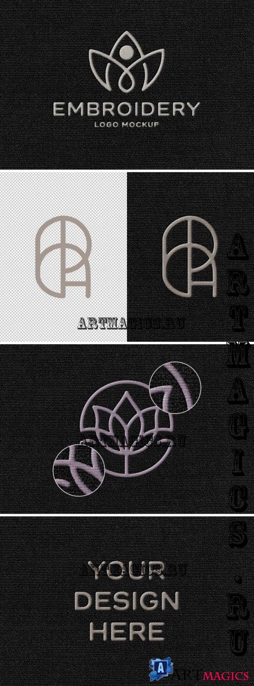 Fabric Embroidery Logo Mockup - 290439944 - 8CP78SJ