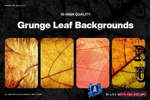 Grunge Leaf Background - N4RBFGN