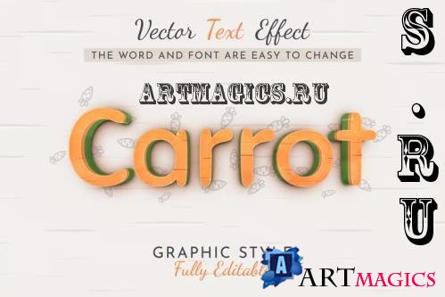 Splatter Carrot Editable Text Effect - 288063658 - 94XB53L