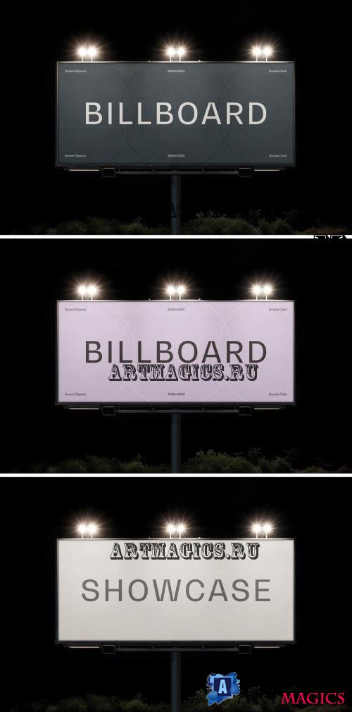 Billboard At Night Mockup - 290712130