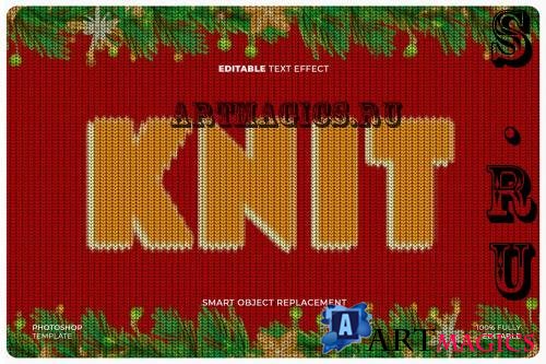 Knitting Logo & Text Effect - EZQYP8Y