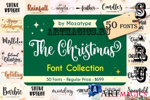 The Christmas Font Collection Bundle - 50 Premium Fonts