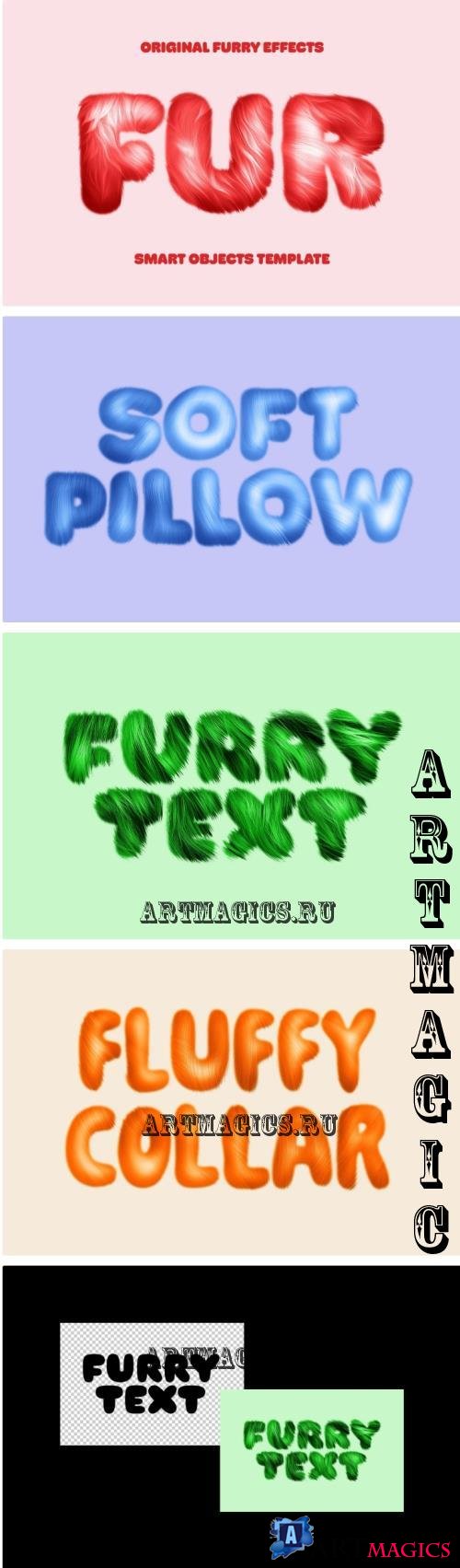 Soft Furry Text Effect - 290729624