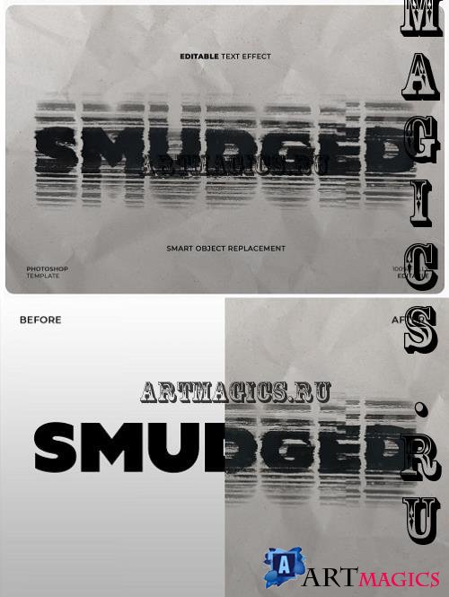 Smudged Print Text Effect - 6PYW8PJ