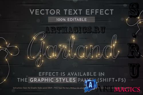 Garland Editable Text Effect - 290764647 - V9ZVAKW