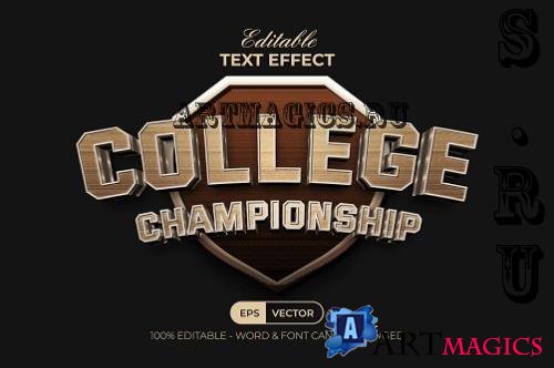 Championship Text Effect 3D Curve Style - M5SXTFU