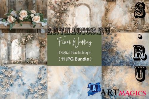 Floral Wedding Digital Backdrops - 111339363