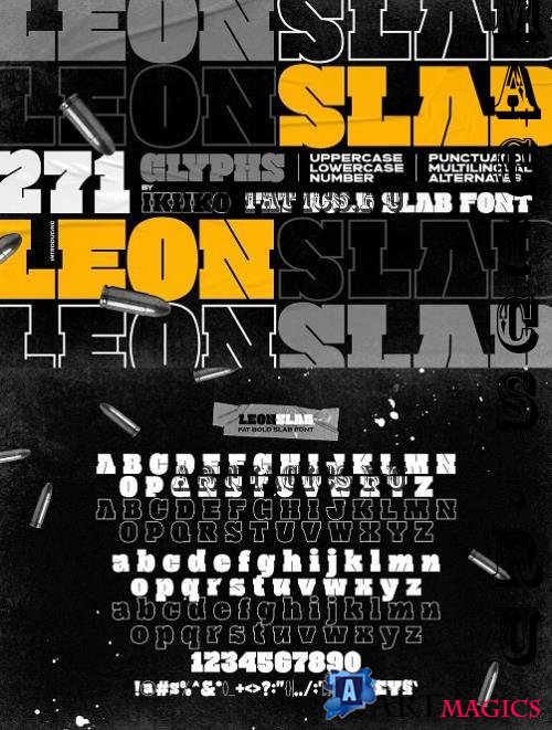 Leon Slab - Fat Bold Slab Font - 92478477