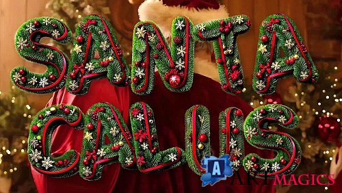 Videohive - Christmas 3D Fir Tree Typography Letters Pack 55335842 - Project For Final Cut & Apple Motion