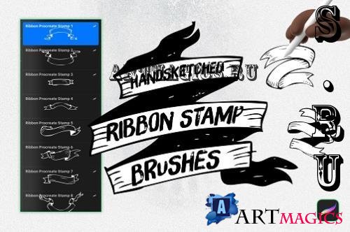 Handsketched Ribbon Procreate Stamps - 290545896 - U6KWDXC