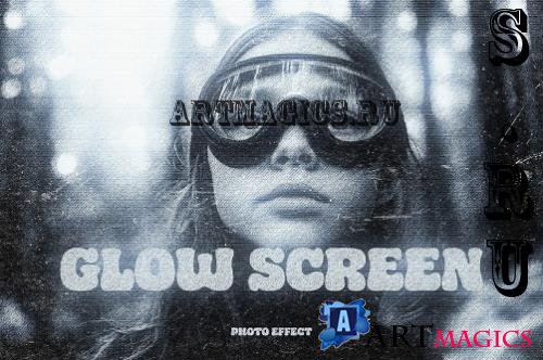 Glow Screen Art Print Photo Effect - 290772719 - UZGVXQR