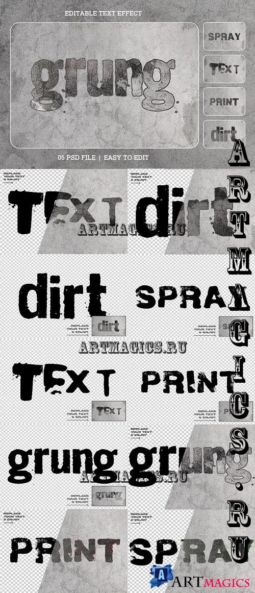 Grunge Editable Text Effect Set - JSE68YD