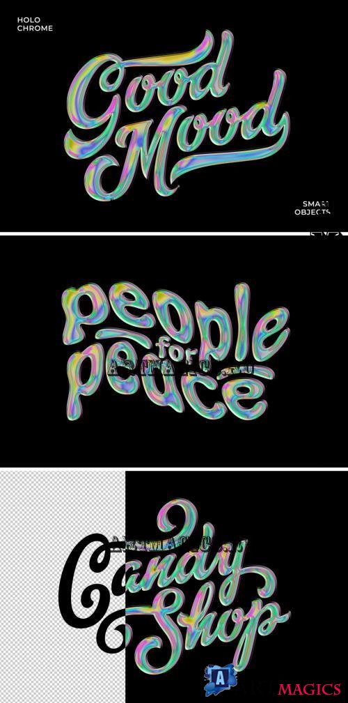 Holo Chromatic Text & Logo Effect - 290791804 - K8J6WWS