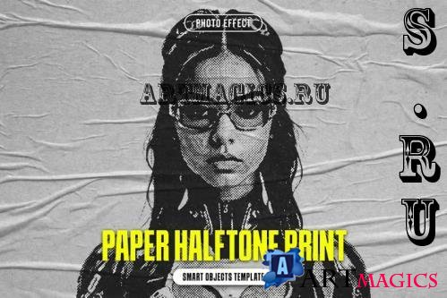 Paper Halftone Print Photo Effect - 290799824 - U2WKRRG