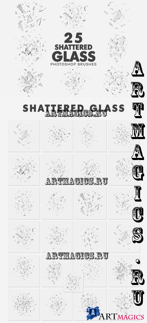 25 Shattered Glass Brushes - FUTAQQR