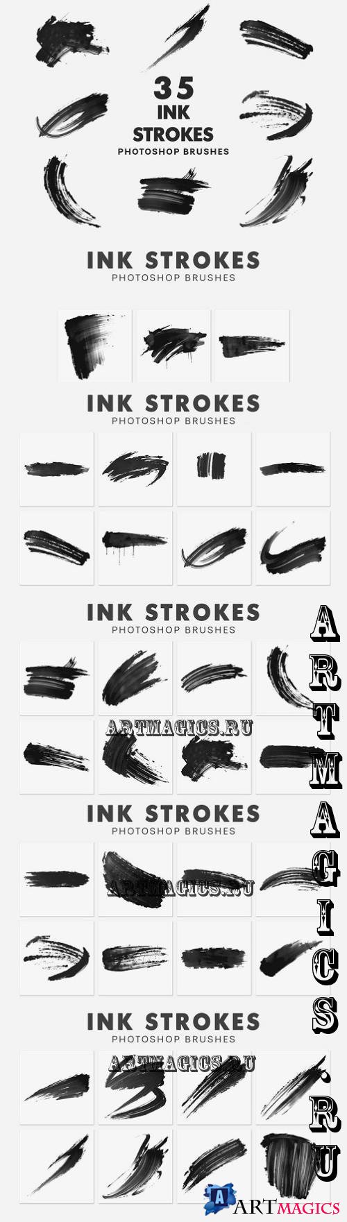 35 Ink Strokes Brushes - VNRQ8C2