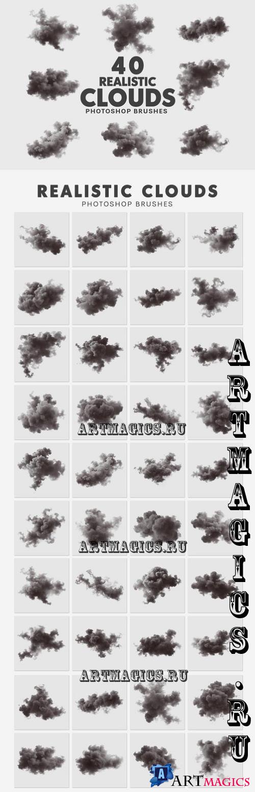 40 Realistic Clouds Brushes - 2DRKWJS