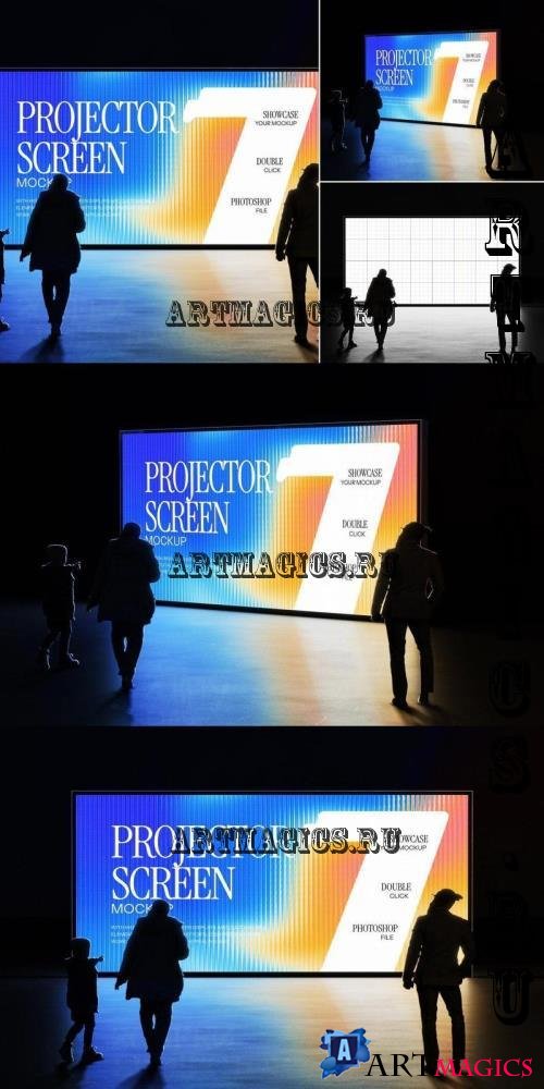 Projector Screen Mockup - 3QT8ASP