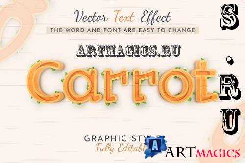 Stroke Carrot Editable Text Effect - 288845465 - ZM7TSF4