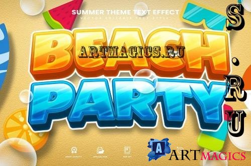 3D Beach Party Editable Text Effect - ZCDV474