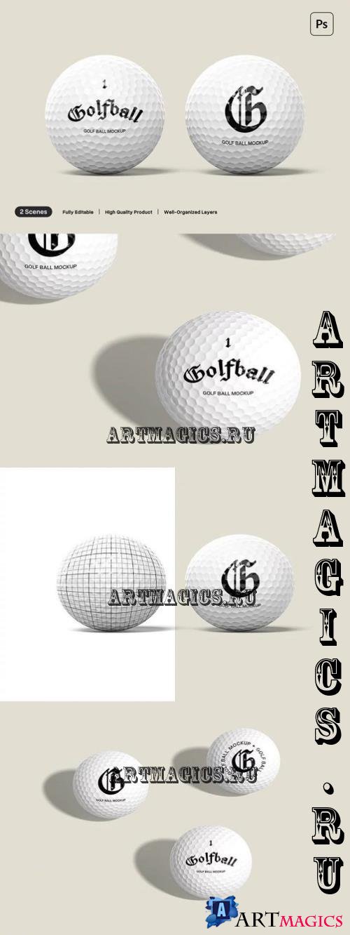 Golf Ball Mockup - Q96F7RD