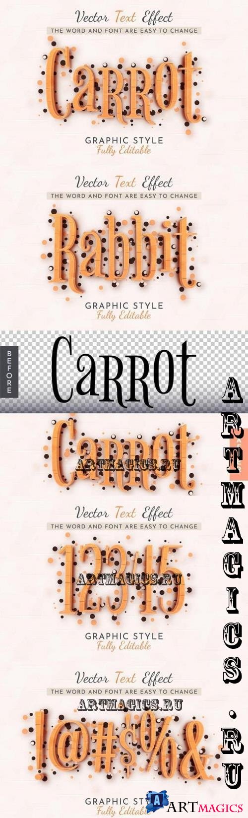 Carrot Scatter Editable Text Effect - 288747569 - ZNDHM3W