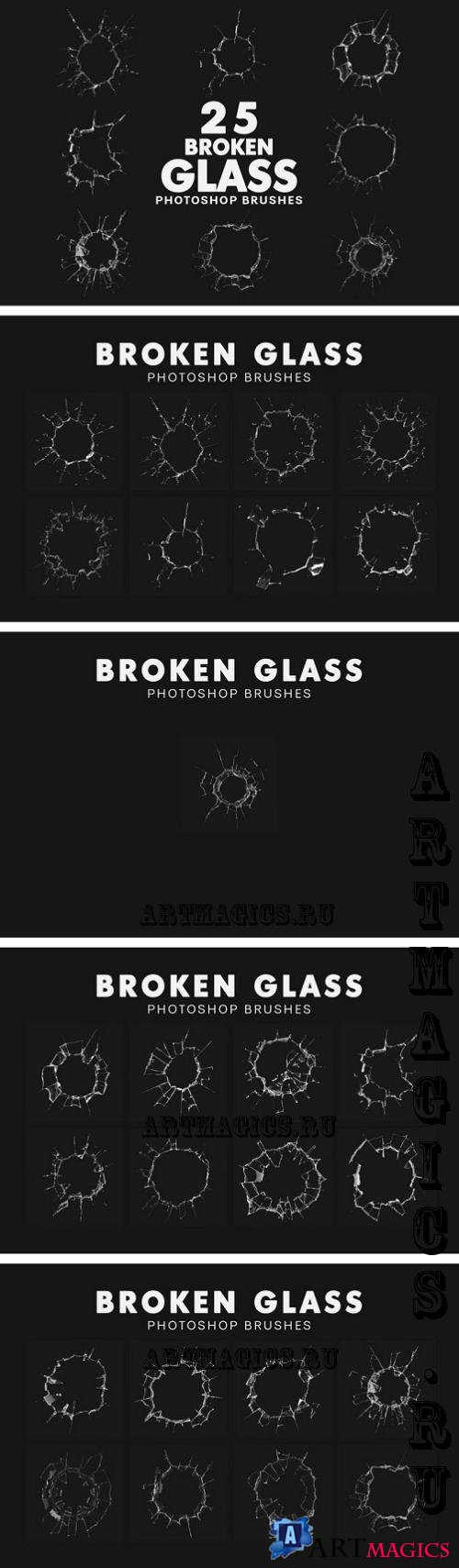 25 Broken Glass Brushes - YC5LYY9