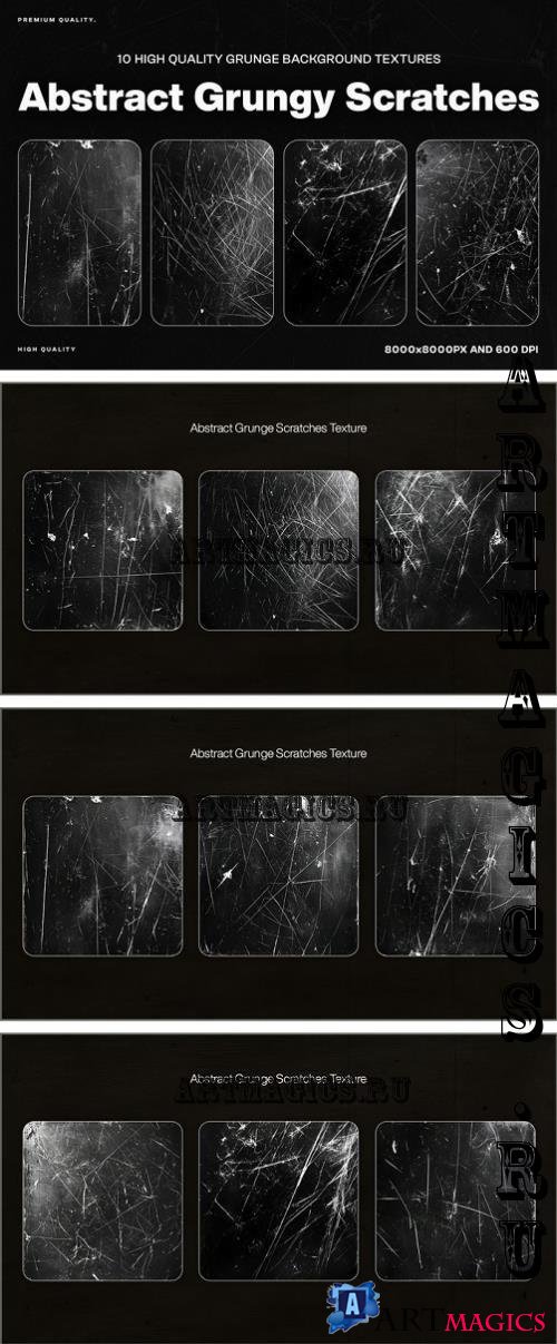 Abstract Grunge Scratches Texture - 4D9G2B5