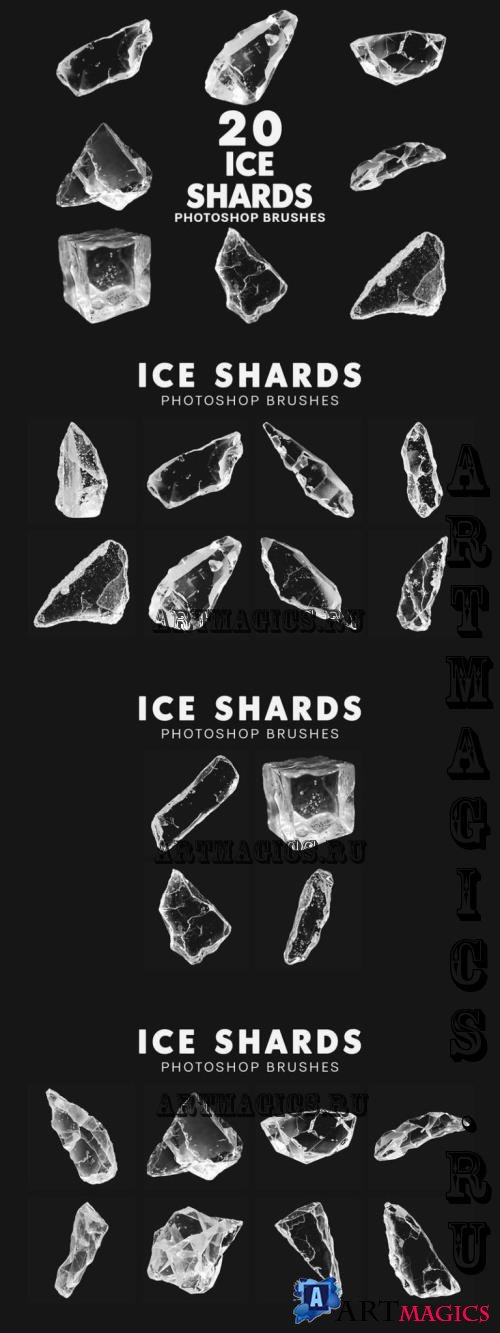 20 Ice Shards Brushes - STTPWGB