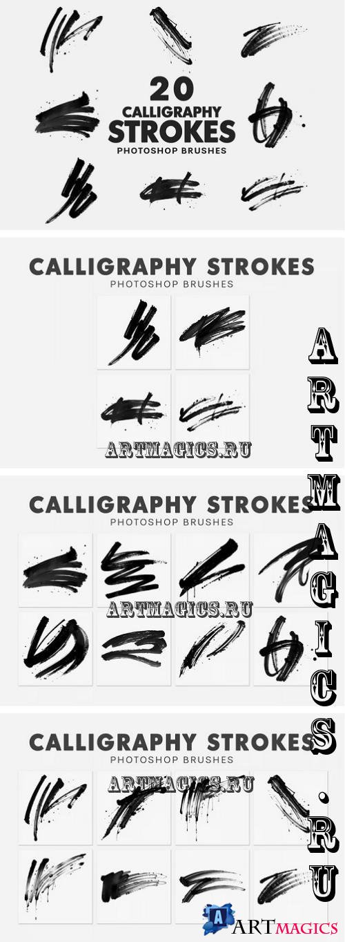 20 Calligraphy Strokes Brushes - CKDC9CW