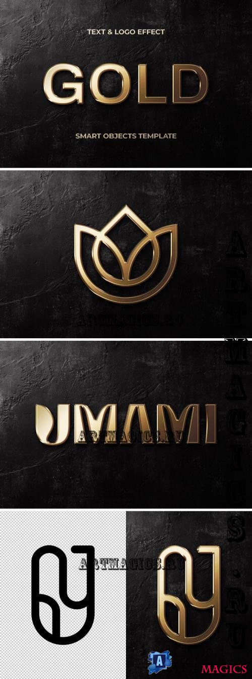 Glowing Gold Text & Logo Effect - 290860793 - BUZCM2X