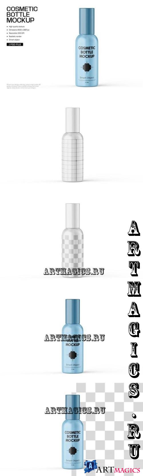 Metallic Cosmetic Bottle Mockup - LFAXJZ7