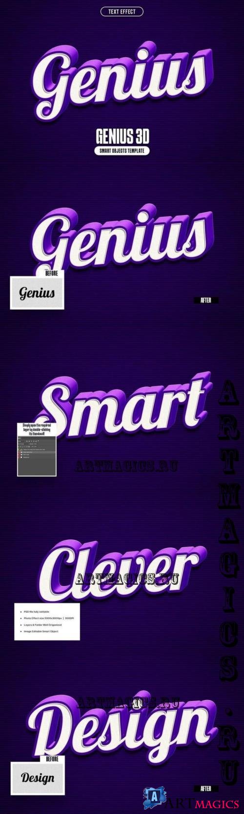 Genius 3D Text Effect - 290899515 - AR54GDP