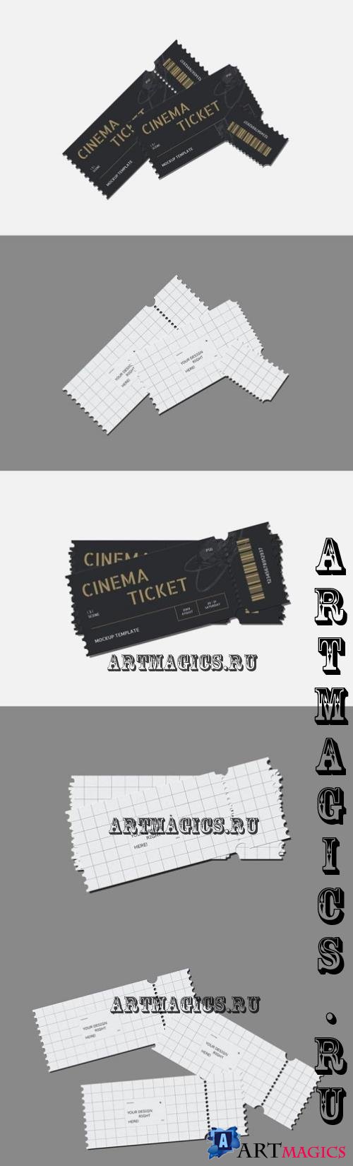 Cinema Ticket Mockup | 001 - 6B6DCL9