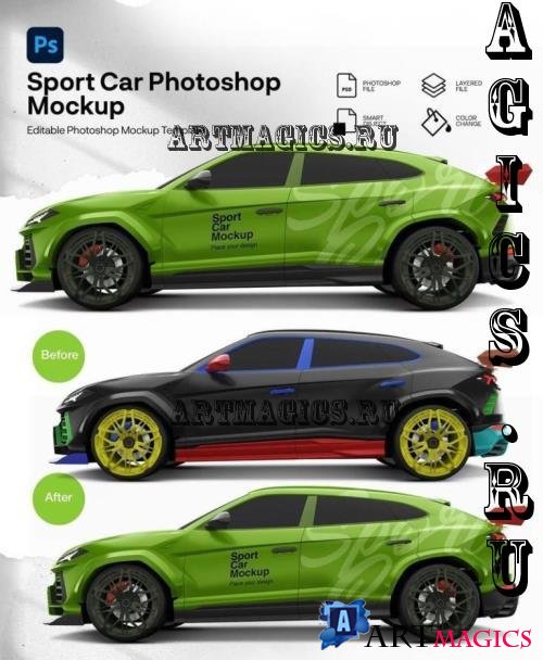 Sports car mockup - BP4MKHV