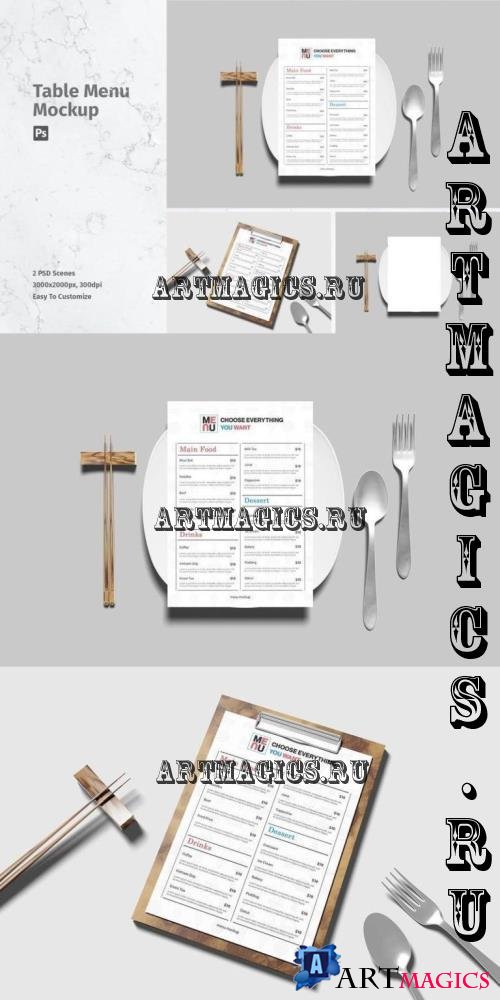 Table Menu Mockup - UV9RVA7