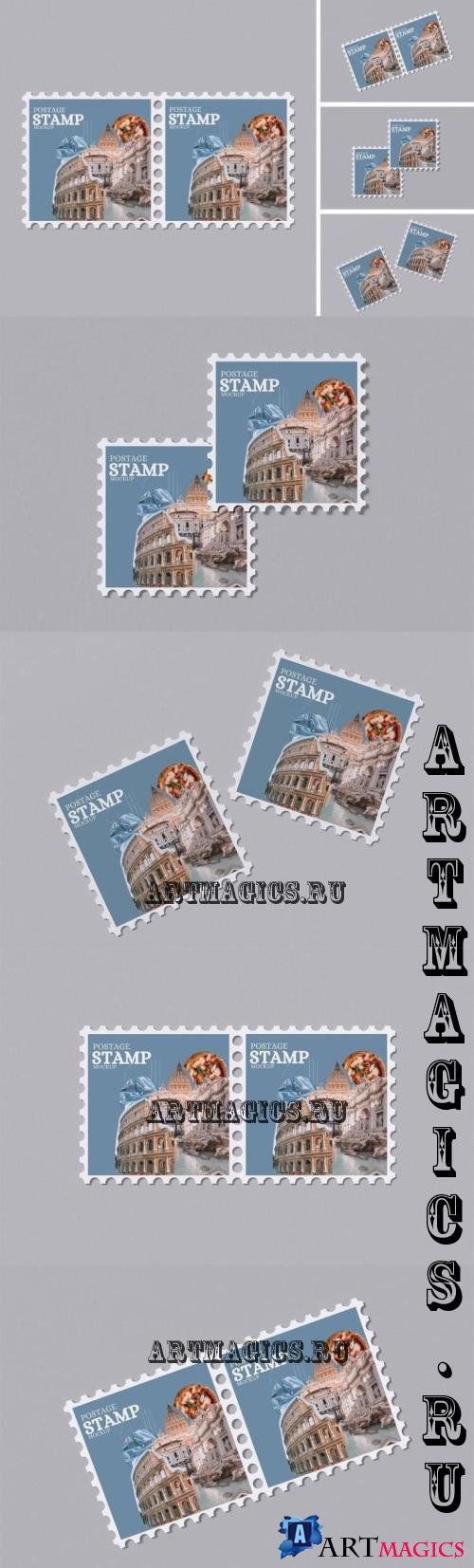 Postage Stamp Mockup - JMXM688