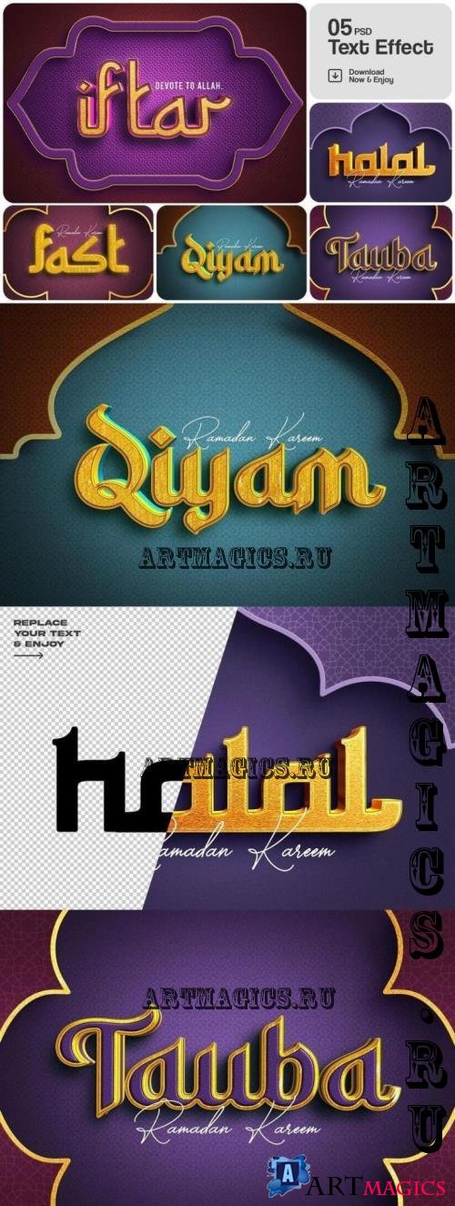 Ramadan Islamic Text Effect Set - WFJD9YS