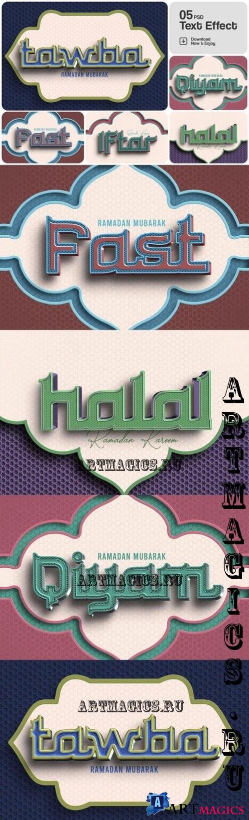 Ramadan Text Effect Set - P2YH36S