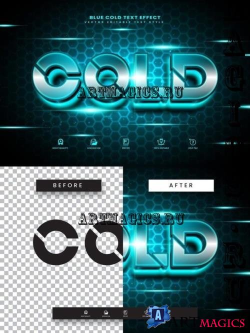 Neon Cold Editable Text Effect - 280101362 - JATP2DW