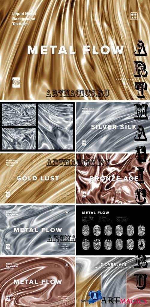 Liquid Metal Background Textures - 290965510 - 6XM23SU