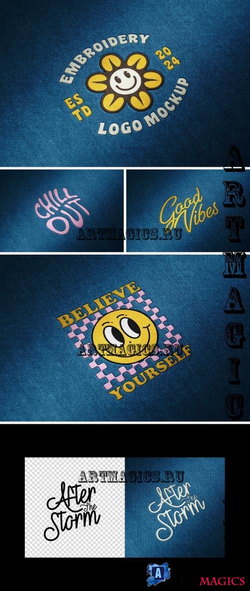 Realistic Embroidery Logo Mockup - 92083256 - P3X7TGZ